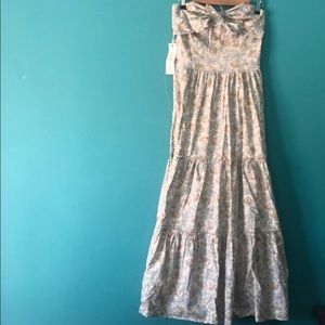 Pastel floral maxi dress size M